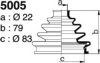 DEPA 5005 Bellow Set, drive shaft